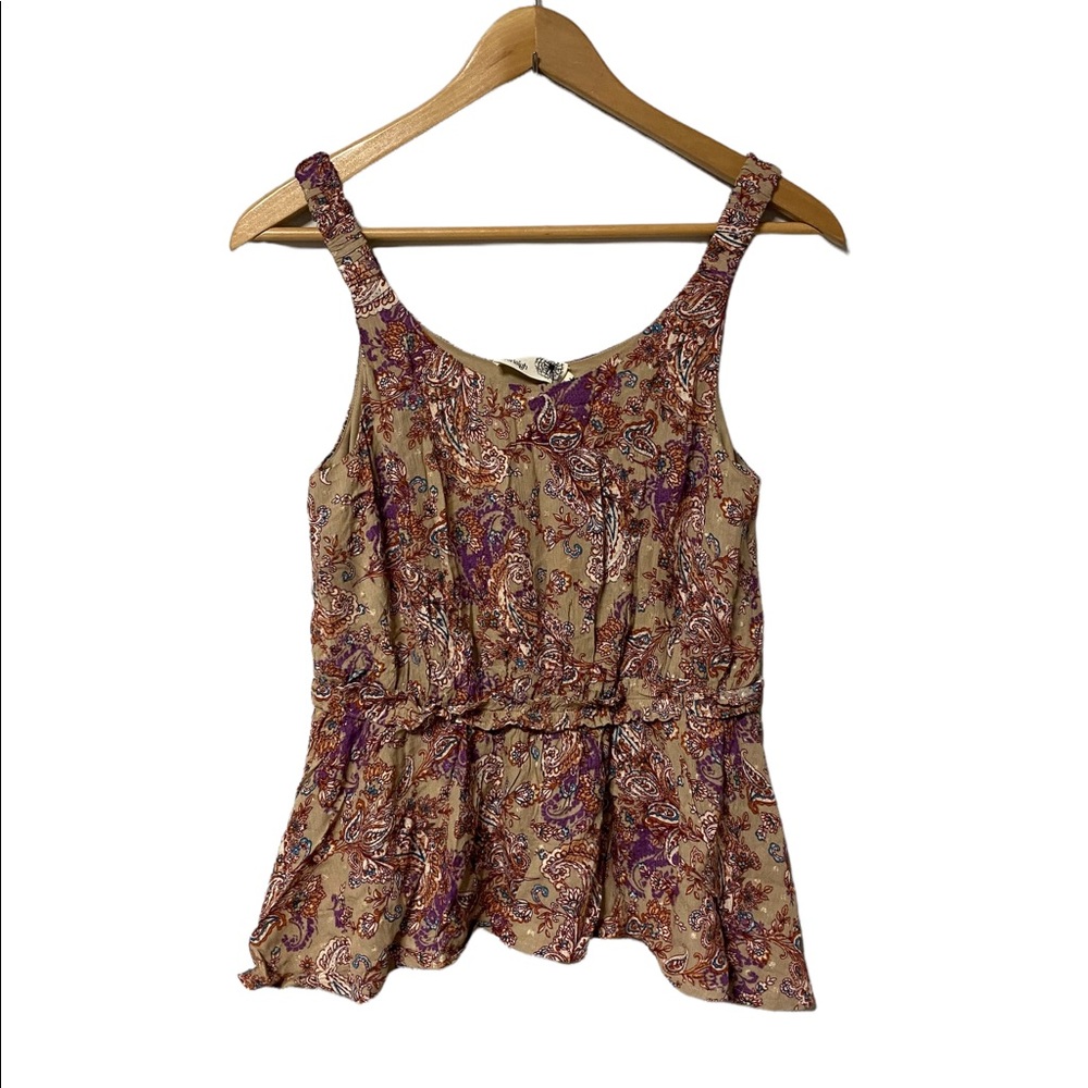 Everleigh Brown Paisley Design Tank Size Small